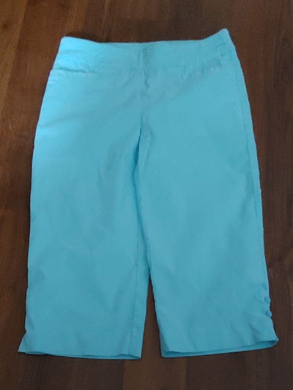 Cazza Zacks Blue Stretch Capri Pants Sz 4